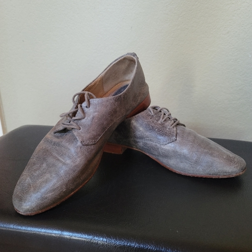 Men's Gray Leather Dress Shoes